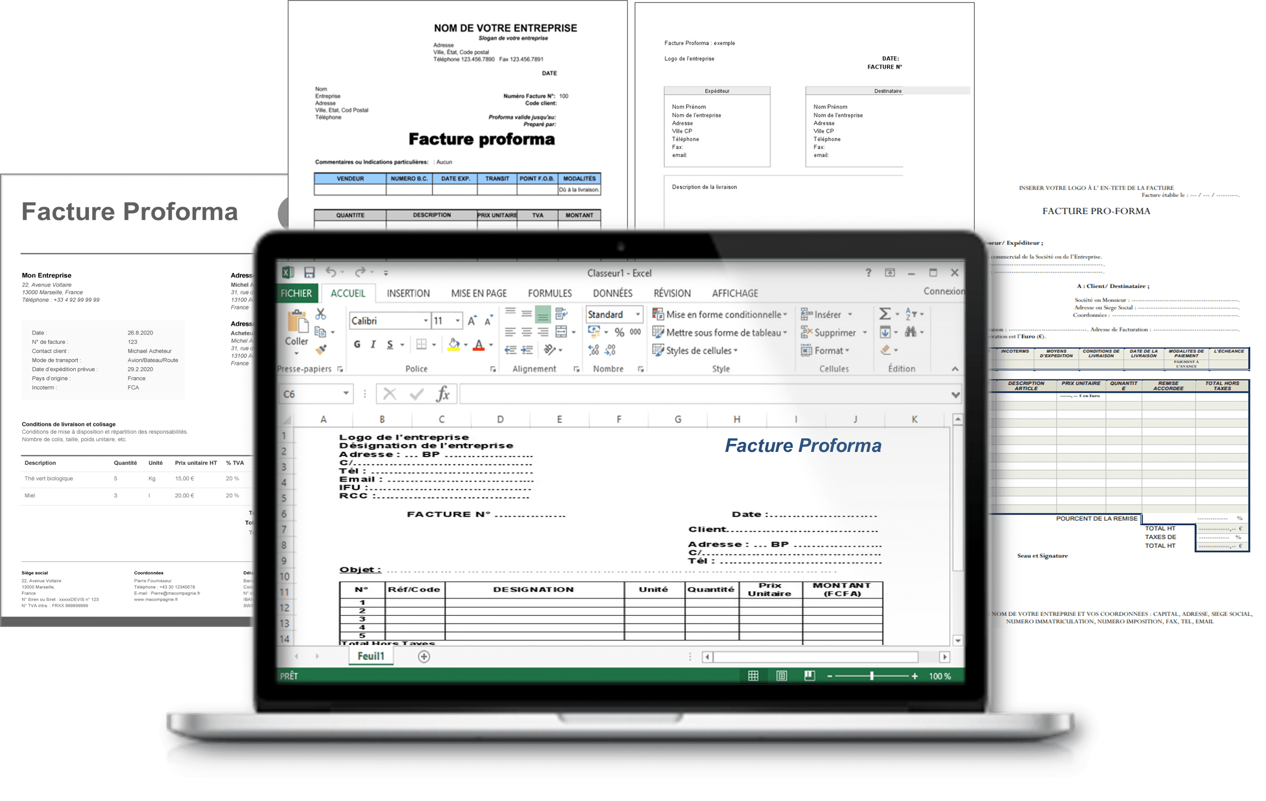 Modeles Sous Excel De Facture Proforma