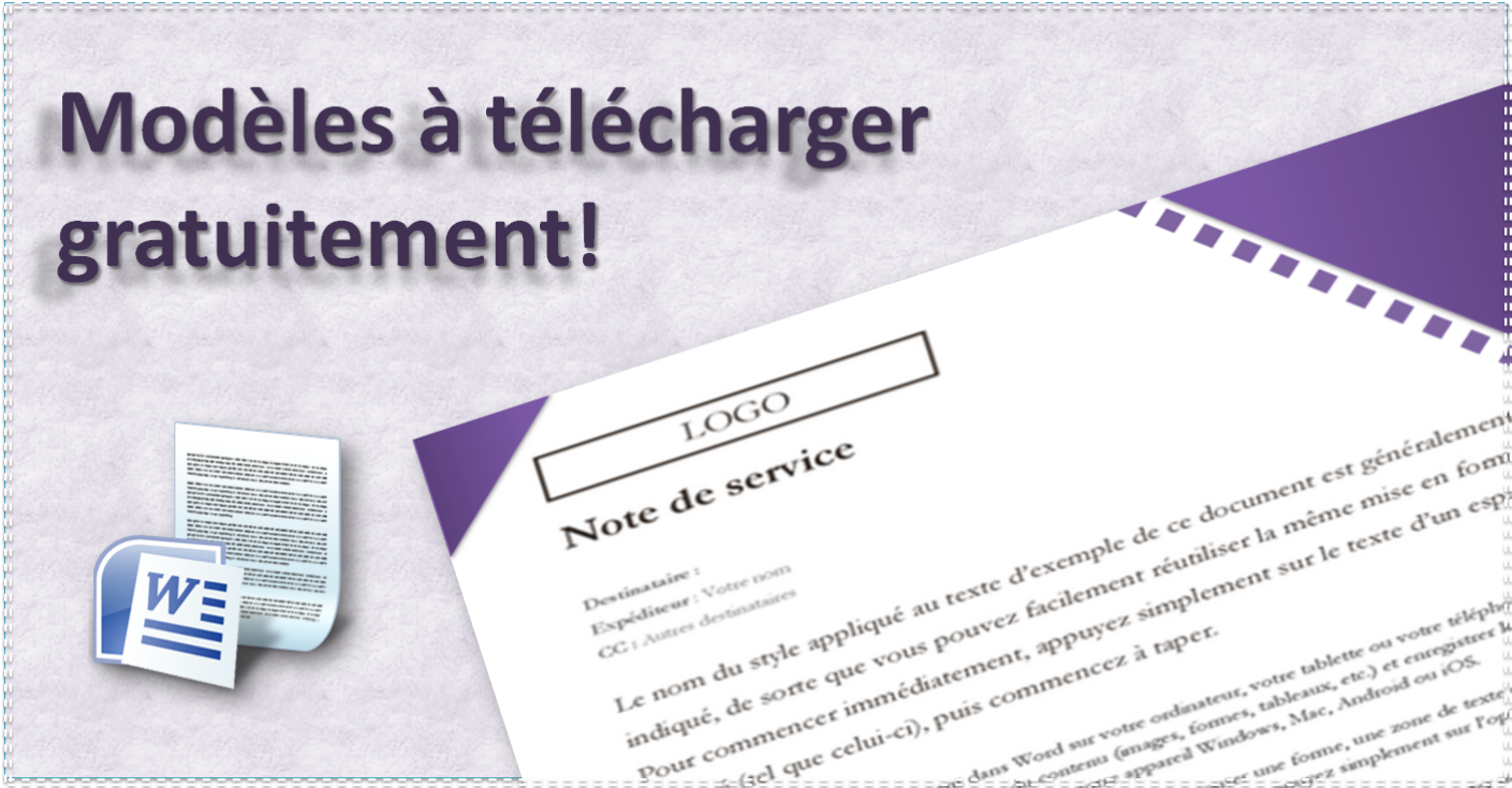 Doc Modele De Note De Service Sous Word