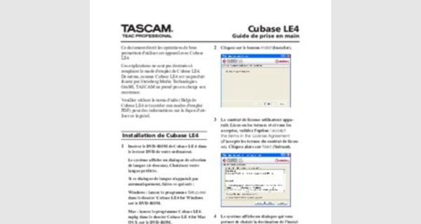 Guide d’utilisation avancé de Cubase LE4