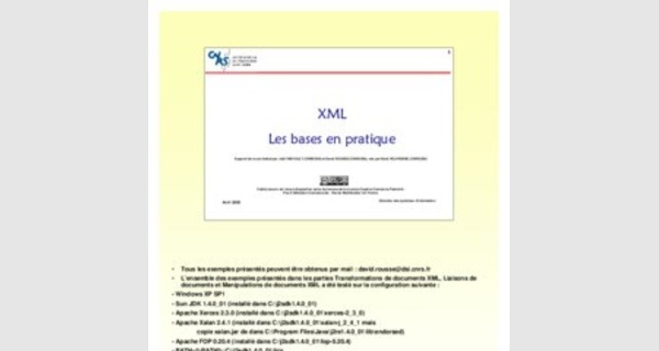 Introduction aux bases du langage XSL et XML