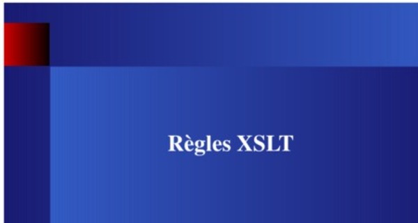 Apprendre XSLT cours 