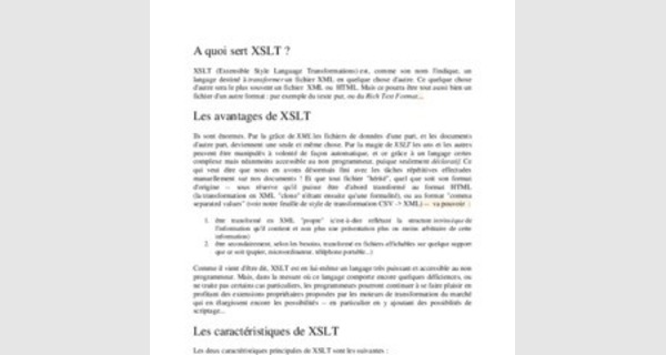 Cours initiation XSLT 