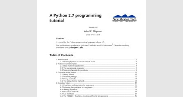 Introduction to the practice of computing using python 2.7 programming 