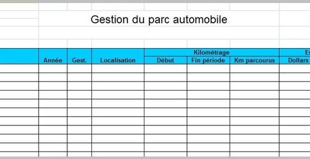 Application Excel De Gestion Du Parc Automobile