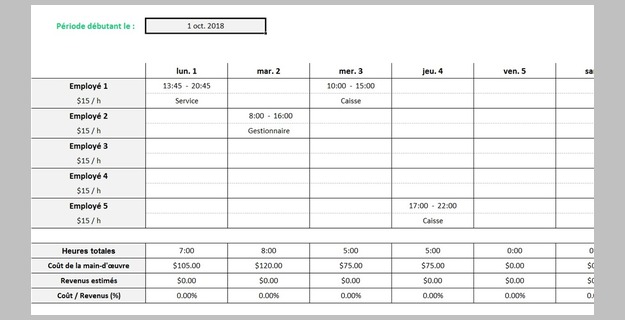 Application Excel De Gestion Des Heures De Travail