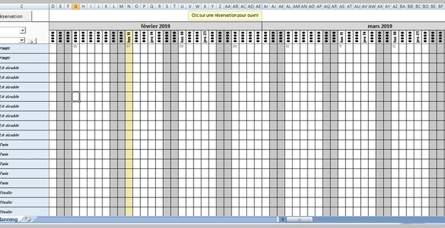 Modele Excel De Calendrier De Reservations