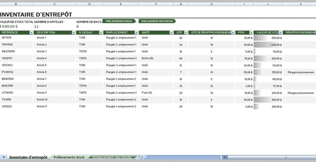 Modele Excel Gestion Inventaire Gratuit