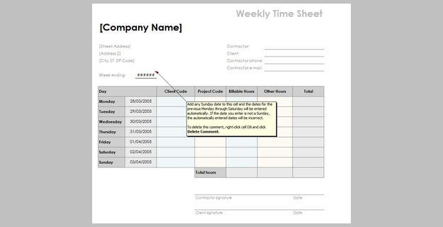 Excel Timesheet Template Billable Hours 2408