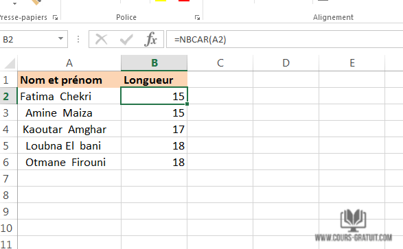 Tutoriel Excel supprimer les espaces dans les cellules