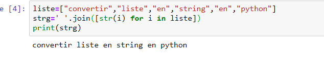 Python Transformer une liste en chaine de caract re String et